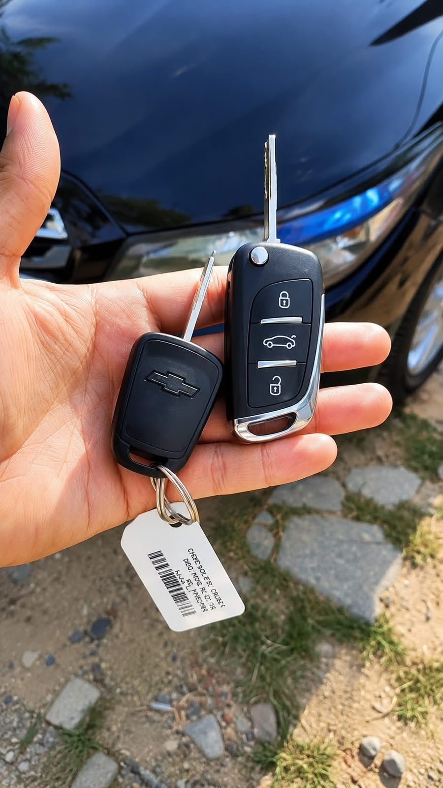 Foto Real de Chave Canivete Codificada Chevrolet e Abertura Automotiva